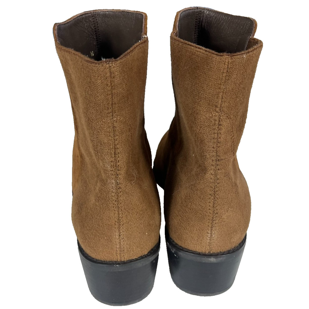Stuart Weitzman Chelsea Boots Womens 11 Brown Suede Leather Easyon Reserve 5050 - Picture 7 of 9
